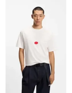 Cotton-jersey T-shirt With Wax-stamp Logo