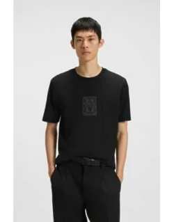 Embroidered Artwork T-shirt In Cotton Jersey