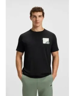 Cotton-blend T-shirt With Decorative Reflective Accents
