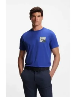 Cotton-blend T-shirt With Decorative Reflective Accents