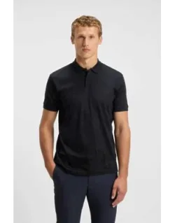Printed-graphic Polo Shirt In Mercerised Cotton