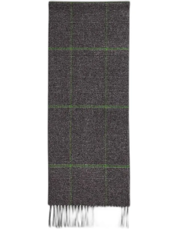 Silk Cashmere Glen Plaid Scarf