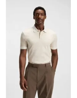 Structured-trim Slim-fit Polo Shirt In Mercerised Cotton