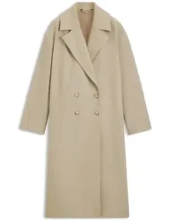 Double-breasted Coat In Virgin Wool And Cashmere