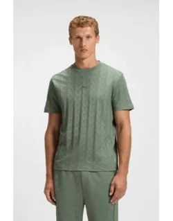 Jacquard-pattern T-shirt In Cotton