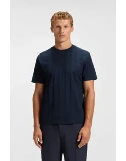 Jacquard-pattern T-shirt In Cotton