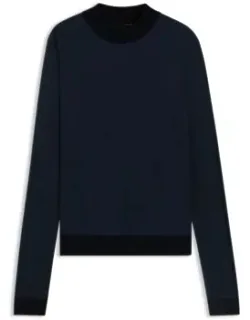 Silk-piqué Sweater With Mock Neck