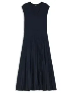 Knitted Dress With Plissé Skirt Part