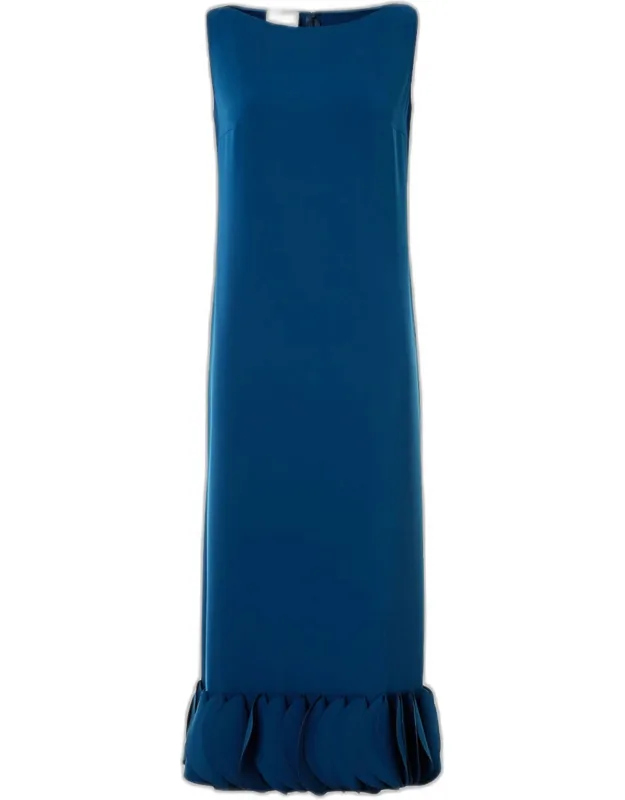 Ruffle Sleeveless Midi Dress