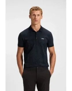 Stretch-cotton Polo Shirt With All-over Print