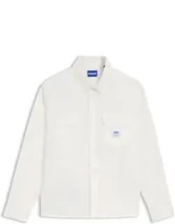 Logo-label Shirt In Cotton Twill
