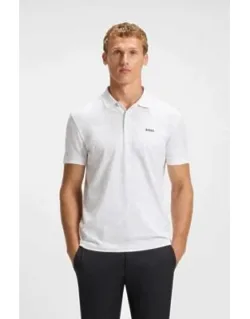Stretch-cotton Polo Shirt With All-over Print