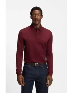 Mercerised-cotton Polo Shirt With Plain Collar