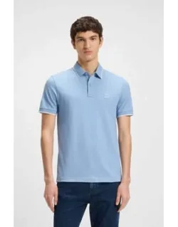 Logo-patch Slim-fit Polo Shirt In Stretch Cotton