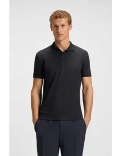Stretch-cotton Polo Shirt With All-over Print