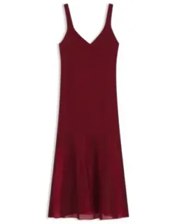 Satin Slip Dress With Silk-organza Inserts