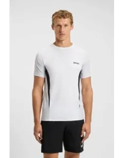 Mesh-jersey Slim-fit T-shirt With Colour-blocking