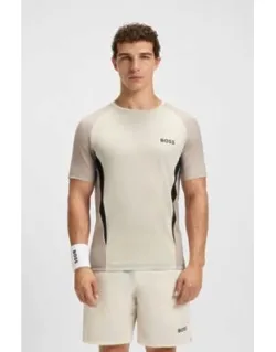 Mesh-jersey Slim-fit T-shirt With Colour-blocking