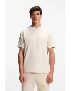 Logo-collar T-shirt In Stretch Cotton