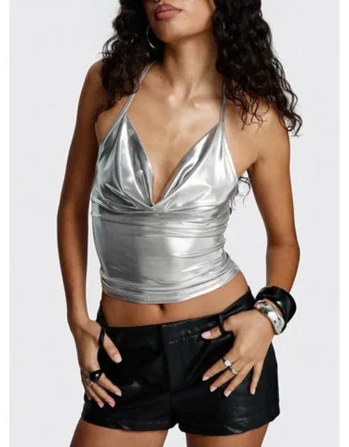 Cowl Neck Halter Top