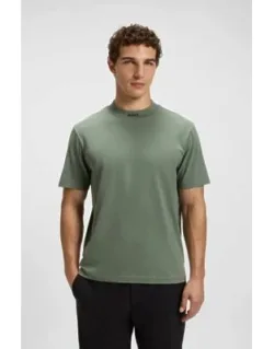Logo-collar T-shirt In Stretch Cotton