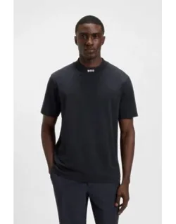 Logo-collar T-shirt In Stretch Cotton