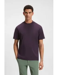 Logo-collar T-shirt In Stretch Cotton