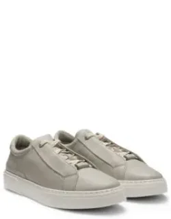 Leather Trainers With Hidden Laces
