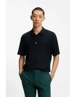 Jacquard-pattern Polo Shirt In A Relaxed Fit