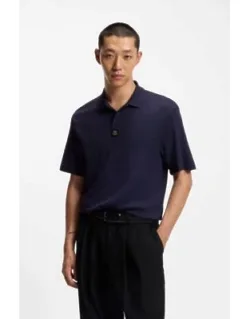 Jacquard-pattern Polo Shirt In A Relaxed Fit