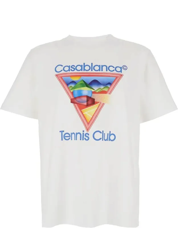 Crewneck T-shirt With Logo On The Front In Cotton