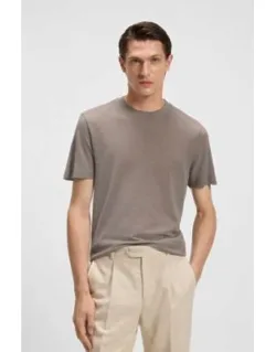 Silk-wool T-shirt In A Regular Fit