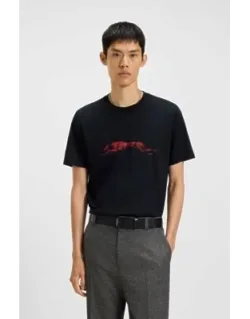 Dog-artwork T-shirt In Cotton Jersey
