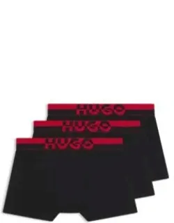 Three-pack Of Trunks With Split-logo Waistband