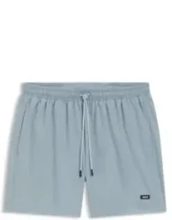 Swim Shorts With Rubber Logo Badge