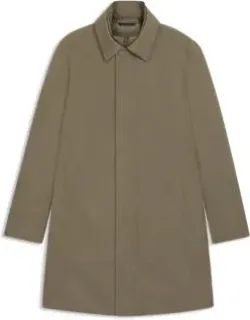Water-repellent Coat With Detachable Bib