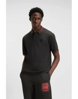 Polo Shirt With Bull-graphic Logo Patch
