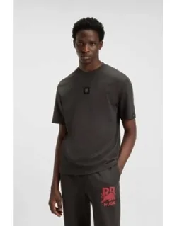 T-shirt With Bull-graphic Logo Patch