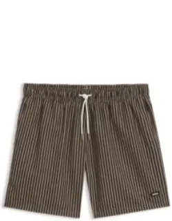 Logo-label Swim Shorts With Stripe