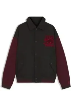 Bomber Jacket With Bull Graphics