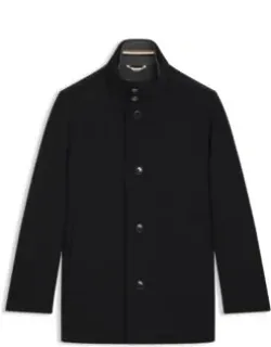 Relaxed-fit Short Coat In Wool And Cashmere