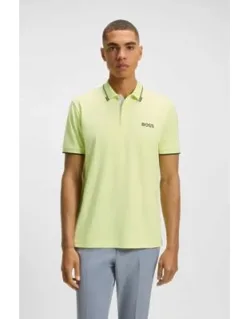 Contrast-logo Polo Shirt In A Cotton Blend