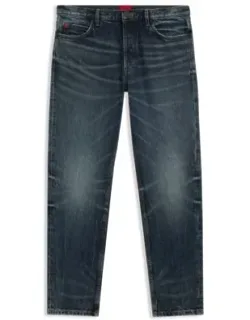 Tapered-fit Jeans In Rigid Denim