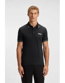 Contrast-logo Polo Shirt In A Slim Fit