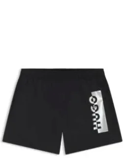 Swim Shorts With Metallic Split Logo