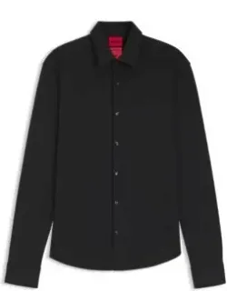 Slim-fit Shirt In Performance-stretch Jacquard
