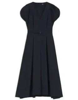 Buckled-belt Dress In A Cotton Blend