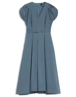 Buckled-belt Dress In A Cotton Blend