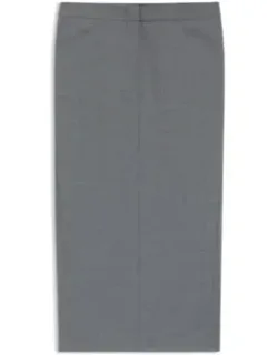 Melange Pencil Skirt In Virgin Wool
