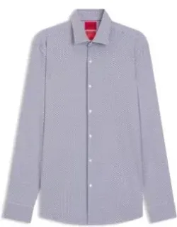 Printed Slim-fit Shirt In Stretch Jersey